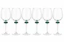Taça Diamond Vinho 6 Peças Diamante Cristal Verde - In Casa