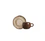Conjunto 6 Xicaras C/ Pires Bege Agata - Scalla