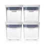 Conjunto com 4 Potes Quadrados Pop - Oxo