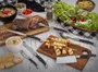 Conjunto de 4 Facas Luxo para Manteiga com Bandeja de Madeira Preto - Laguiole