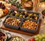Conjunto Petisqueira Bowl Cerâmica Bandeja em Madeira 4peças - In Casa