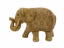 Escultura Elefante Palha Grande em Resina 30 X 12 X 21,5CM