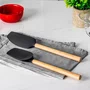 Espátula Colher Bambu Preto - Kitchenaid