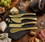 Faca para Queijo Inox Dourado 4 Peças