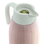 Garrafa Térmica Revestida com Rattan de Plástico 1l Rosa