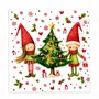 Guardanapo Papel NatalGnomos Árvore 33x33 20 Folhas - Ambiente