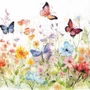 Guardanapo Papel 33x33 Butterflies In Field