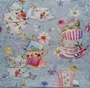 Guardanapo Papel 33x33 Tea Cups Blue