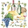 Guardanapo Wine And Cheese Fsc Mix - Ambiente