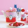 Jarra Pequena Medallion Rosa Vermelho Love Birds