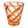 Jogo 6 Copos Baixo Acrilico com Espirais Ambar 400ml - In Casa