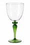 Jogo 6 Taças em Vidro com Base Verde 230ml - In Casa