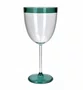 Jogo 6 Taças em Vidro com Detalhe Verde 280ml - In Casa