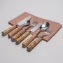 Jogo de Talheres com Cabo de Rattan Inox 6Pçs - Wolff
