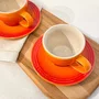 Kit 2 Canecas 200ml Expresso com Pires Laranja Flame - Le Creuset