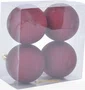 Kit Bola Lisa 4 Peças Matte Vinho 10cm - Cromus