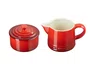 Kit Creme e Açúcar Vermelho Cerise - Le Creuset