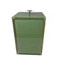 Lixeira Quadrada Cristal Green 18x27cm Cromado - Resimetal