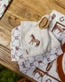 Lugar Americano Estampado Linho Bordado Cavalo - Mameg