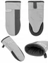 Luva Dupla Longa Cinza - Kitchenaid