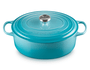 Panela Oval 27cm Signature Azul Caribe - Le Creuset