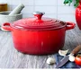 Panela Redonda 26cm Sig Vermelho Cerise - Le Creuset