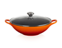 Panela Wok Ferro Fundido Signature Laranja 32Cm -  Le Creuset