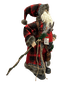 Papai Noel em Pe Vermelho e Xadrez 45cm - Tok de Casa