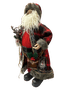 Papai Noel em Pe Vermelho e Xadrez 45cm - Tok de Casa