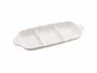 Petisqueira de Porcelana New Bone com 3 Divisorias