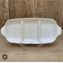 Petisqueira de Porcelana New Bone com 3 Divisorias