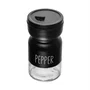 Pimenteiro de Vidro com Tampa Metal Preto 120ml