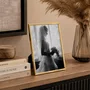 Porta Retrato de Aco Inox Classic Dourado 13x18
