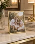Porta Retrato Vertical em Metal 15x20cm Dourado - Full Fit