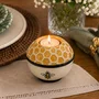 Porta Velas Ceramica Be Happy 9x9x5,5cm - Tuut
