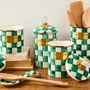 Pote 10cm Xadrez Verde - Mackenzie Childs