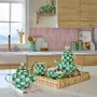 Pote 5,5cm Xadrez Verde - Mackenzie Childs