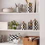 Pote Courtly Check Quadriculado Black 14cm - Mackenzie Childs