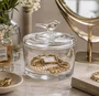 Pote de Cristal com Tampa Bird