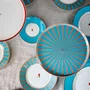 Prato de Sobremesa Azul Stripes Love Birds - Pip Studio