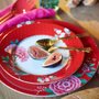 Prato de Sobremesa Blushing Birds Vermelho - Pip Studio
