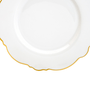 Prato em Porcelana Maldivas Filete Dourado 6 Peças