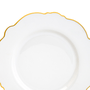 Prato em Porcelana Maldivas Filete Dourado 6 Peças