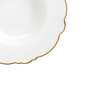 Prato Fundo em Porcelana Maldivas Filete Dourado 6 Peças