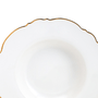 Prato Fundo em Porcelana Maldivas Filete Dourado 6 Peças