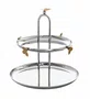Prato para Doces Farfalla 2 Andares em Inox - Full Fit