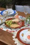 Prato Raso Branco com Borda Pintada e Filete de Ouro 6 Peças - Mameg
