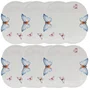 Prato Raso de Porcelana Borboleta 24 Cm 06 Unidades