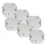 Prato Raso de Porcelana Borboleta 24 Cm 06 Unidades
