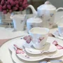 Prato Raso de Porcelana Borboleta 24 Cm 06 Unidades